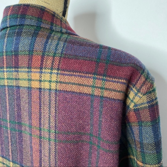 Talbots VTG Plaid Wool Coat - Picture 5 of 8